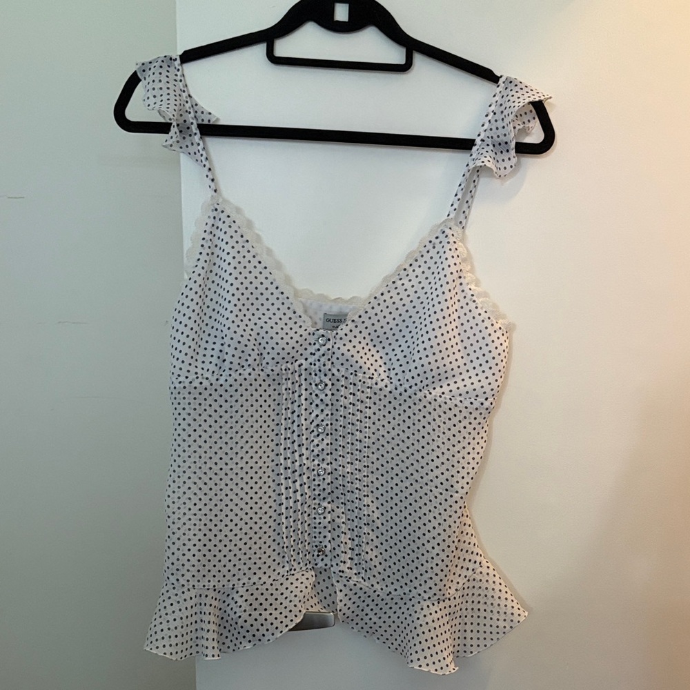 Dainty Sheer Polka Dot Camisole by Guess Jeans